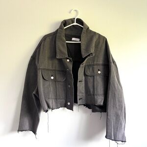 EXTREMELY Oversized Grey Denim Oak + Fort Jacket